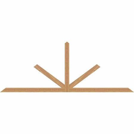 Ekena Millwork Saratoga Timber Gable Bracket, Western Red Cedar, 108"W x 40"H x 1 1/2"D x 3 1/2"F, 9/12 Pitch GBW108X40X0204SAR00SWR